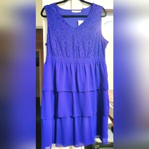NWT Purple Tiered Dress Size 14